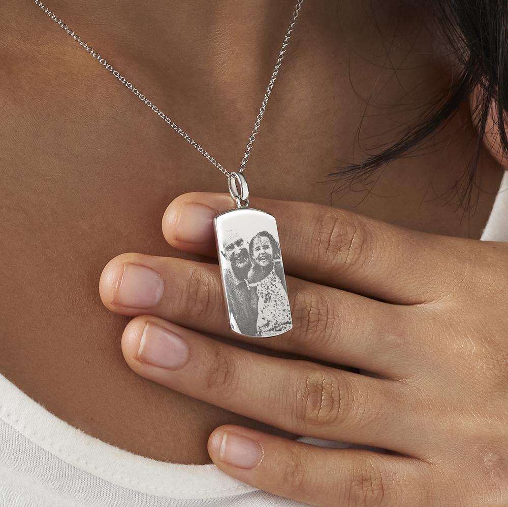 Load image into Gallery viewer, EverWith Engraved Tag Photo Engraving Memorial Pendant - EverWith Memorial Jewellery - Trade