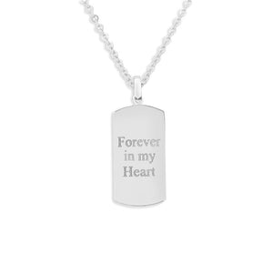 EverWith Engraved Tag Standard Engraving Memorial Pendant - EverWith Memorial Jewellery - Trade