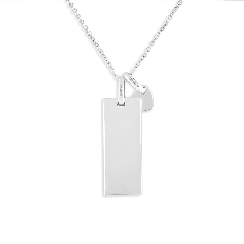 EverWith Engraved Tag with Heart Handprint or Footprint Memorial Pendants - EverWith Memorial Jewellery - Trade