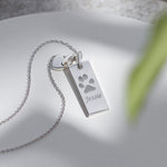 EverWith Engraved Tag with Heart Pawprint Memorial Pendants - EverWith Memorial Jewellery - Trade