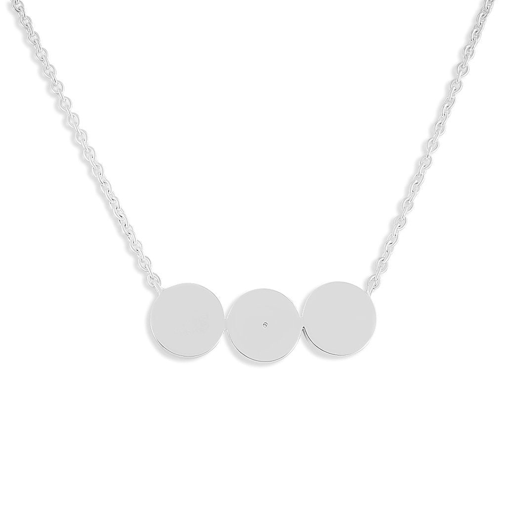 EverWith Engraved Three Circles Handprint or Footprint Memorial Necklace with Fine Crystal - EverWith Memorial Jewellery - Trade