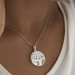 EverWith Engraved Tree of Life Discreet Messaging Handprint or Footprint Memorial Pendant - EverWith Memorial Jewellery - Trade