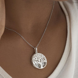 EverWith Engraved Tree of Life Discreet Messaging Memorial Fingerprint Pendant - EverWith Memorial Jewellery - Trade