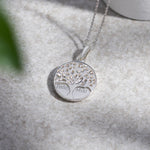 EverWith Engraved Tree of Life Discreet Messaging Memorial Pawprint Discreet Messaging Pendant - EverWith Memorial Jewellery - Trade