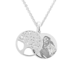 EverWith Engraved Tree of Life Discreet Messaging Memorial Photo Engraving Pendant - EverWith Memorial Jewellery - Trade
