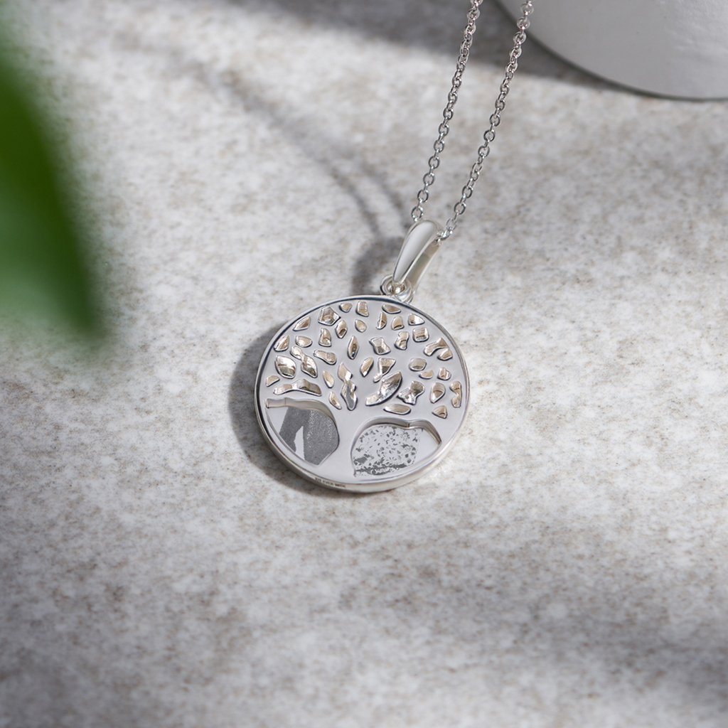 EverWith Engraved Tree of Life Discreet Messaging Memorial Photo Engraving Pendant - EverWith Memorial Jewellery - Trade