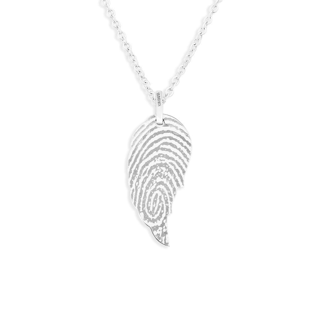 Load image into Gallery viewer, EverWith Engraved Wing Fingerprint Memorial Pendant - EverWith Memorial Jewellery - Trade