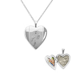 EverWith Footsteps Heart Shaped Sterling Silver Memorial Ashes Locket - EverWith Memorial Jewellery - Trade
