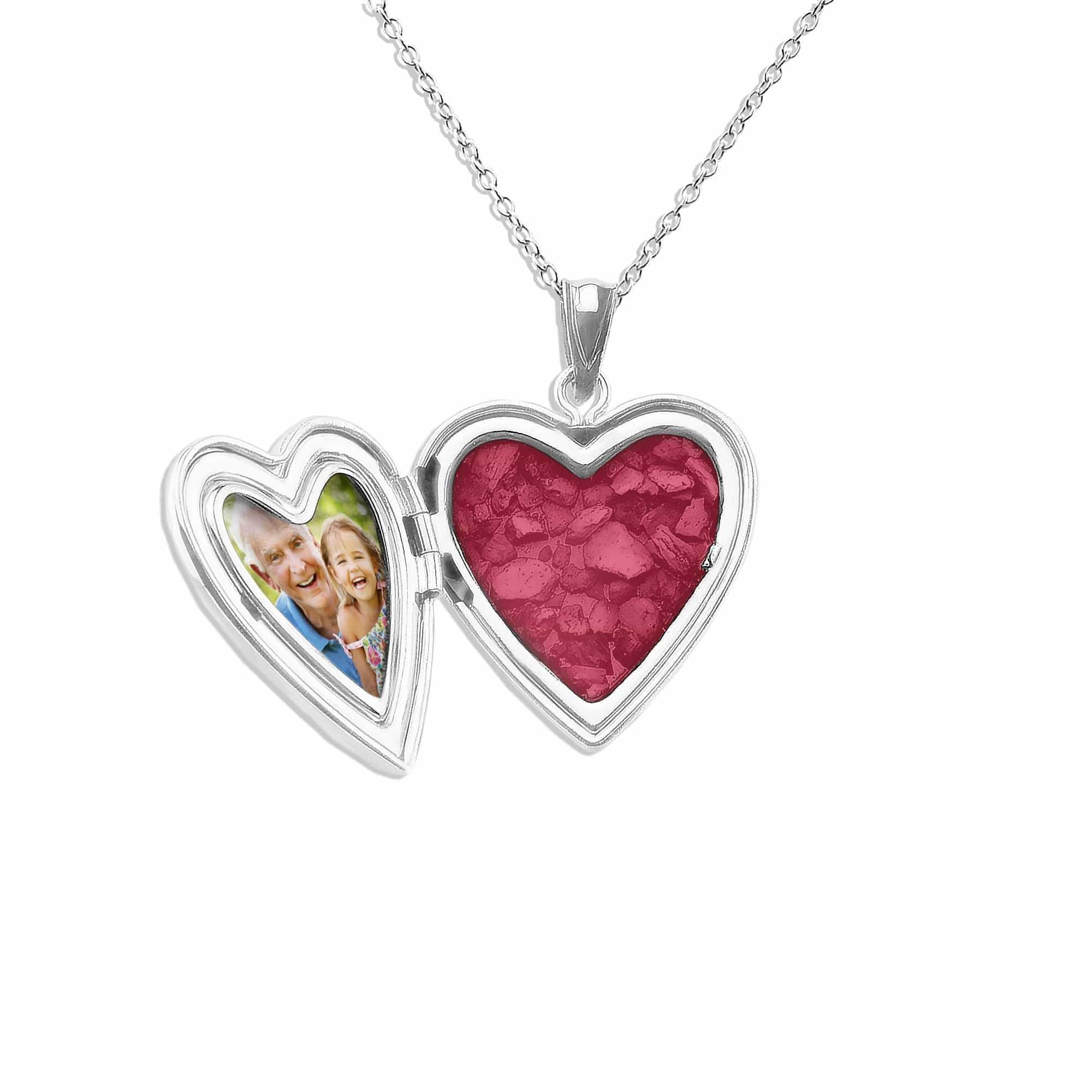 EverWith Footsteps Heart Shaped Sterling Silver Memorial Ashes Locket - EverWith Memorial Jewellery - Trade