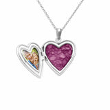 EverWith Footsteps Heart Shaped Sterling Silver Memorial Ashes Locket - EverWith Memorial Jewellery - Trade