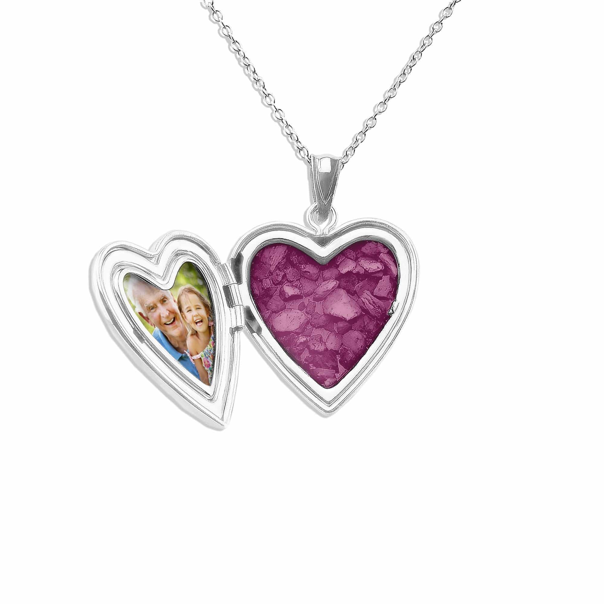EverWith Footsteps Heart Shaped Sterling Silver Memorial Ashes Locket - EverWith Memorial Jewellery - Trade