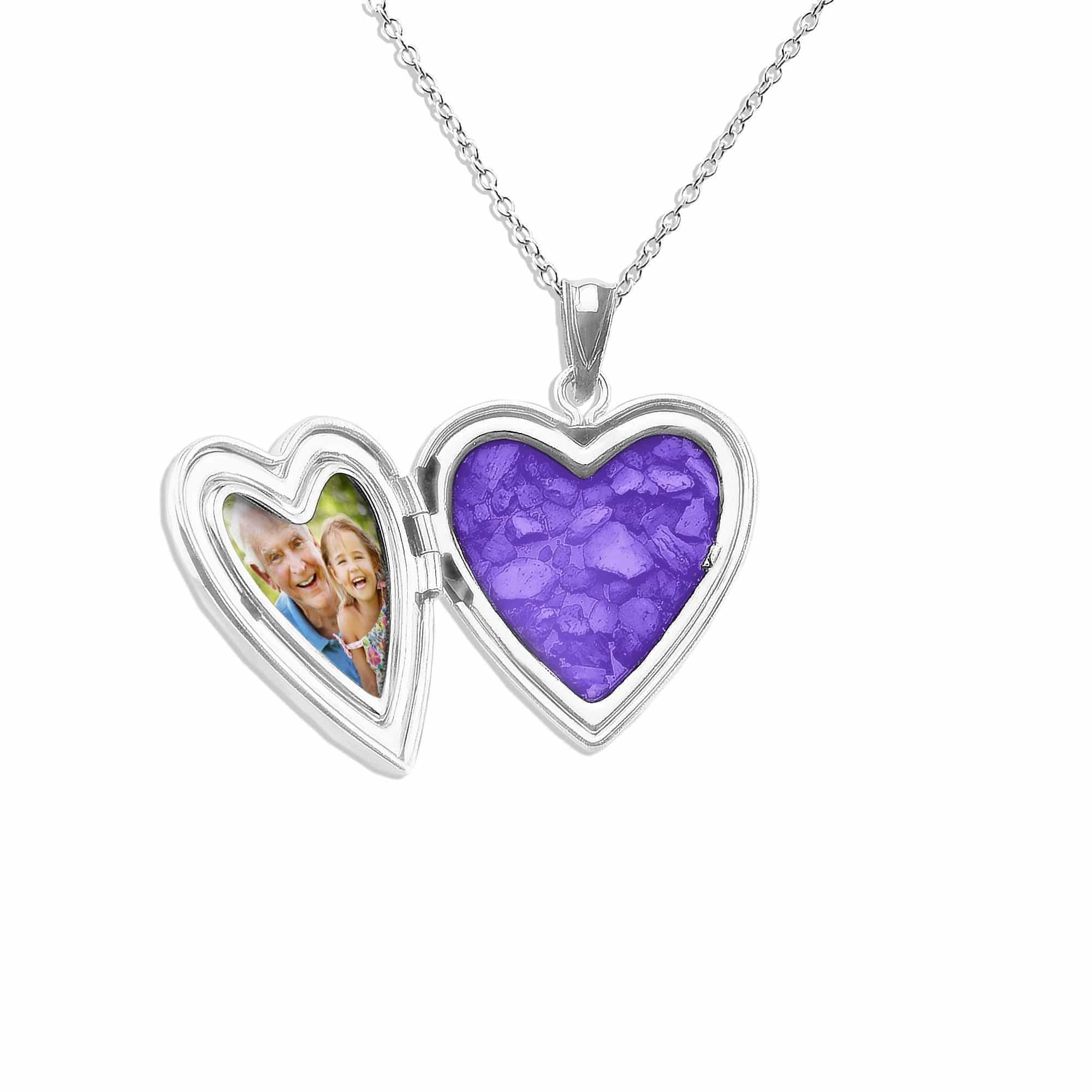 EverWith Footsteps Heart Shaped Sterling Silver Memorial Ashes Locket - EverWith Memorial Jewellery - Trade