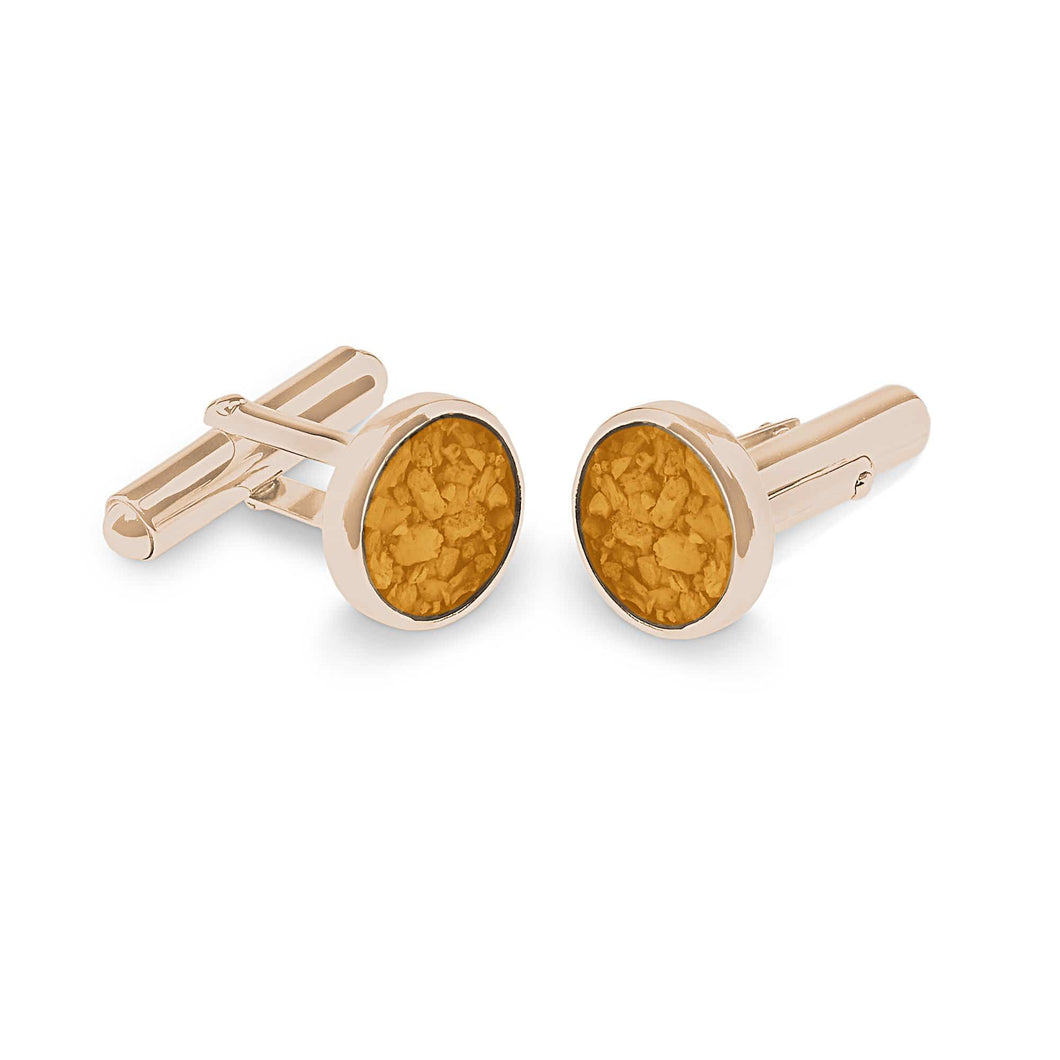 EverWith Gents Classic Round Memorial Ashes Cufflinks - EverWith Memorial Jewellery - Trade