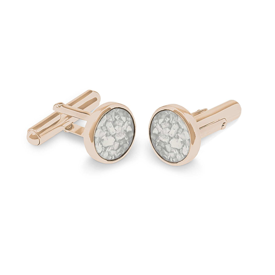 EverWith Gents Classic Round Memorial Ashes Cufflinks - EverWith Memorial Jewellery - Trade