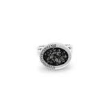 EverWith Gents Fancy Oval Memorial Ashes Cufflinks with Fine Crystals - EverWith Memorial Jewellery - Trade