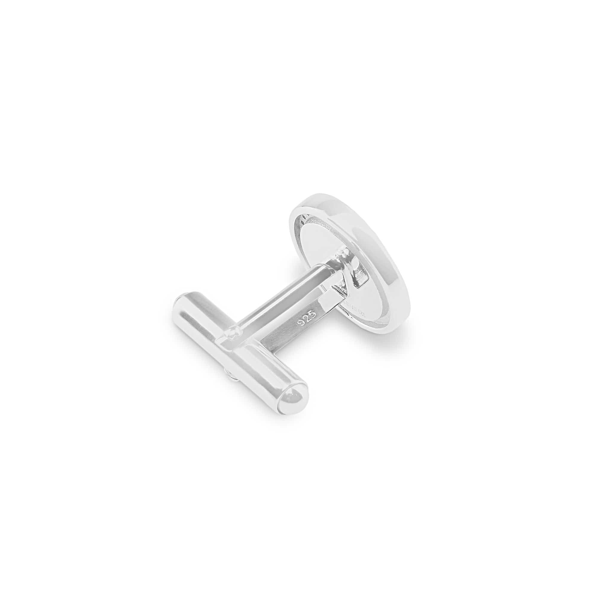 EverWith Gents Fancy Round Memorial Ashes Cufflinks with Fine Crystals - EverWith Memorial Jewellery - Trade
