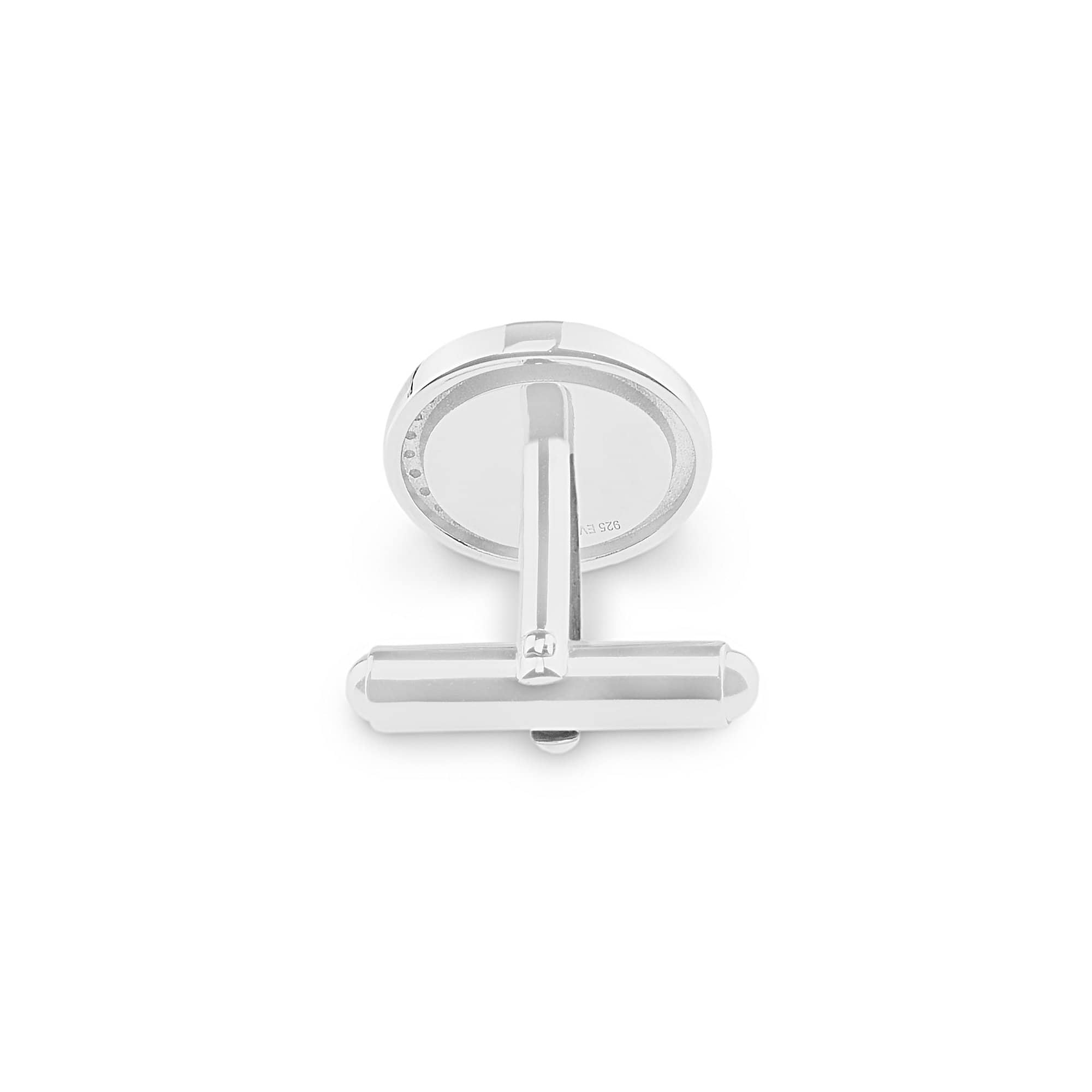 EverWith Gents Fancy Round Memorial Ashes Cufflinks with Fine Crystals - EverWith Memorial Jewellery - Trade