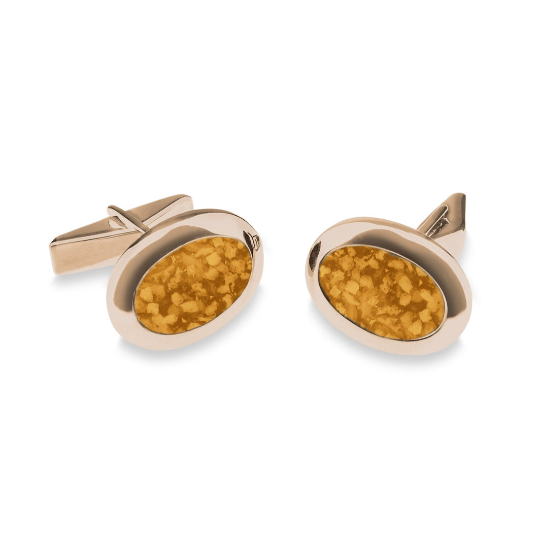 EverWith Gents Oval Memorial Ashes Cufflinks - EverWith Memorial Jewellery - Trade