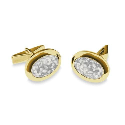 EverWith Gents Oval Memorial Ashes Cufflinks - EverWith Memorial Jewellery - Trade
