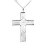 EverWith Gents Oversized Cross Memorial Ashes Pendant with Fine Crystals - EverWith Memorial Jewellery - Trade