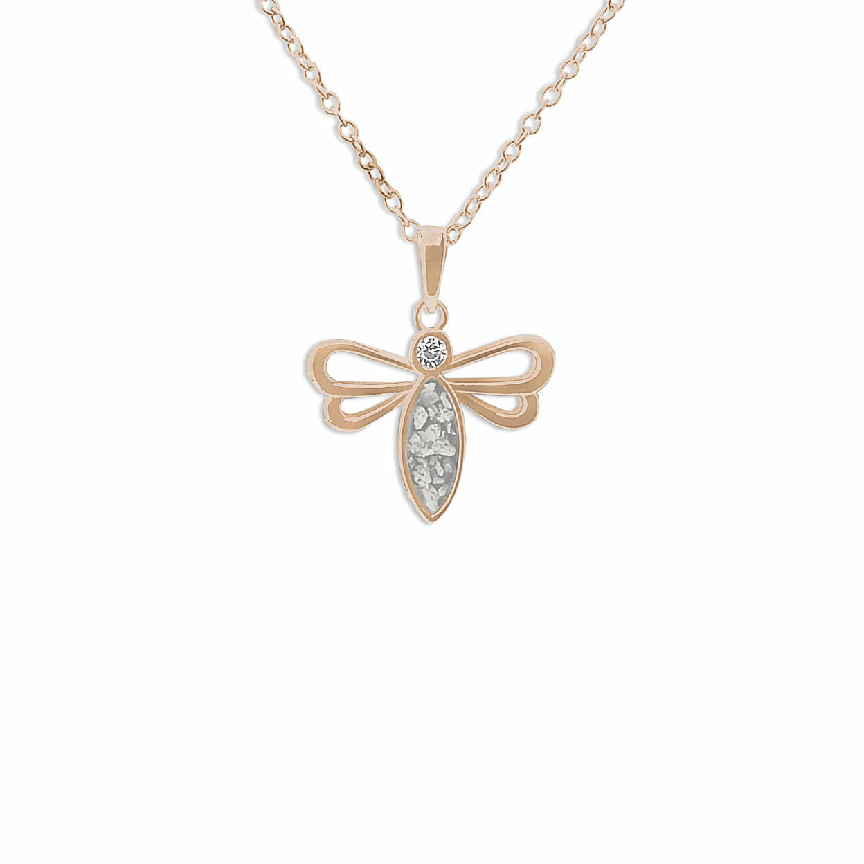 Load image into Gallery viewer, EverWith Ladies Bee Memorial Ashes Pendant with Fine Crystal - EverWith Memorial Jewellery - Trade