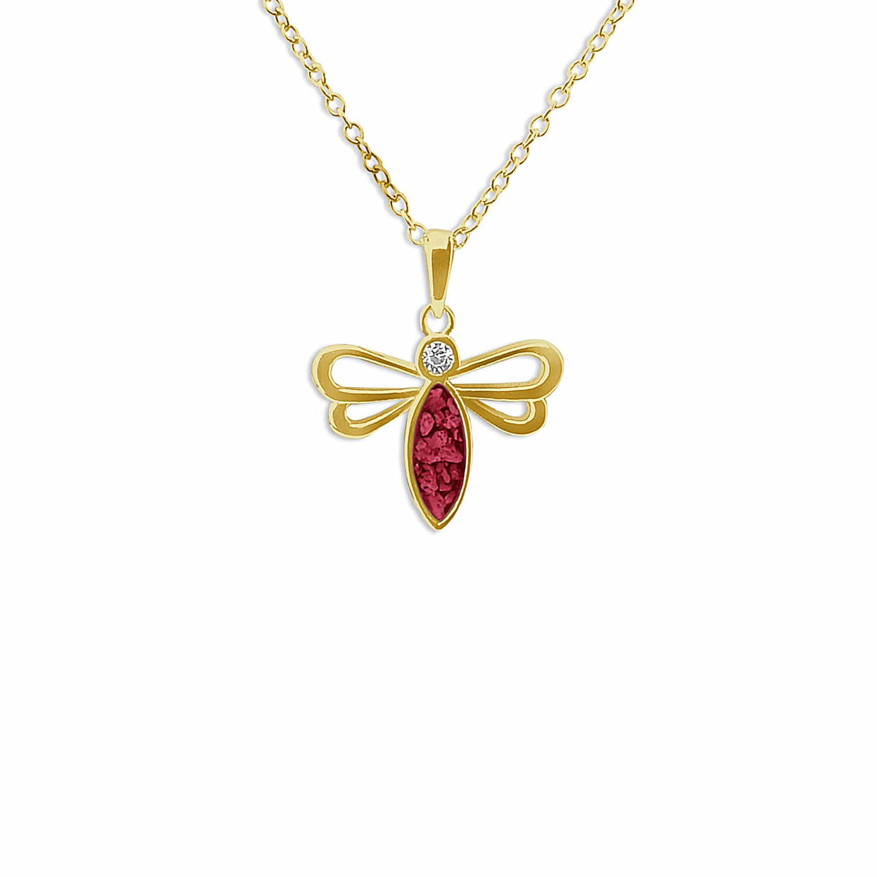 Load image into Gallery viewer, EverWith Ladies Bee Memorial Ashes Pendant with Fine Crystal - EverWith Memorial Jewellery - Trade
