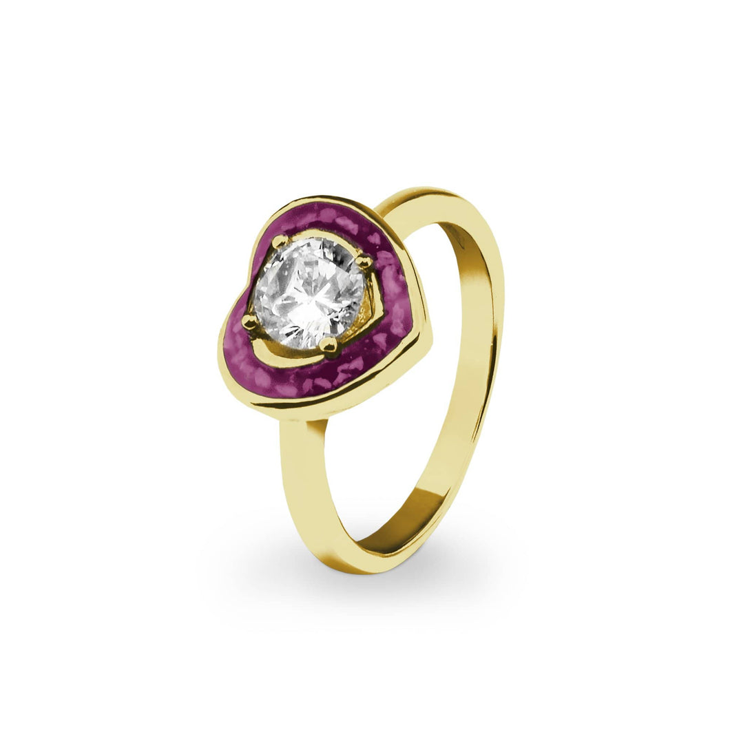 EverWith Ladies Beloved Memorial Ashes Ring with Fine Crystal - EverWith Memorial Jewellery - Trade