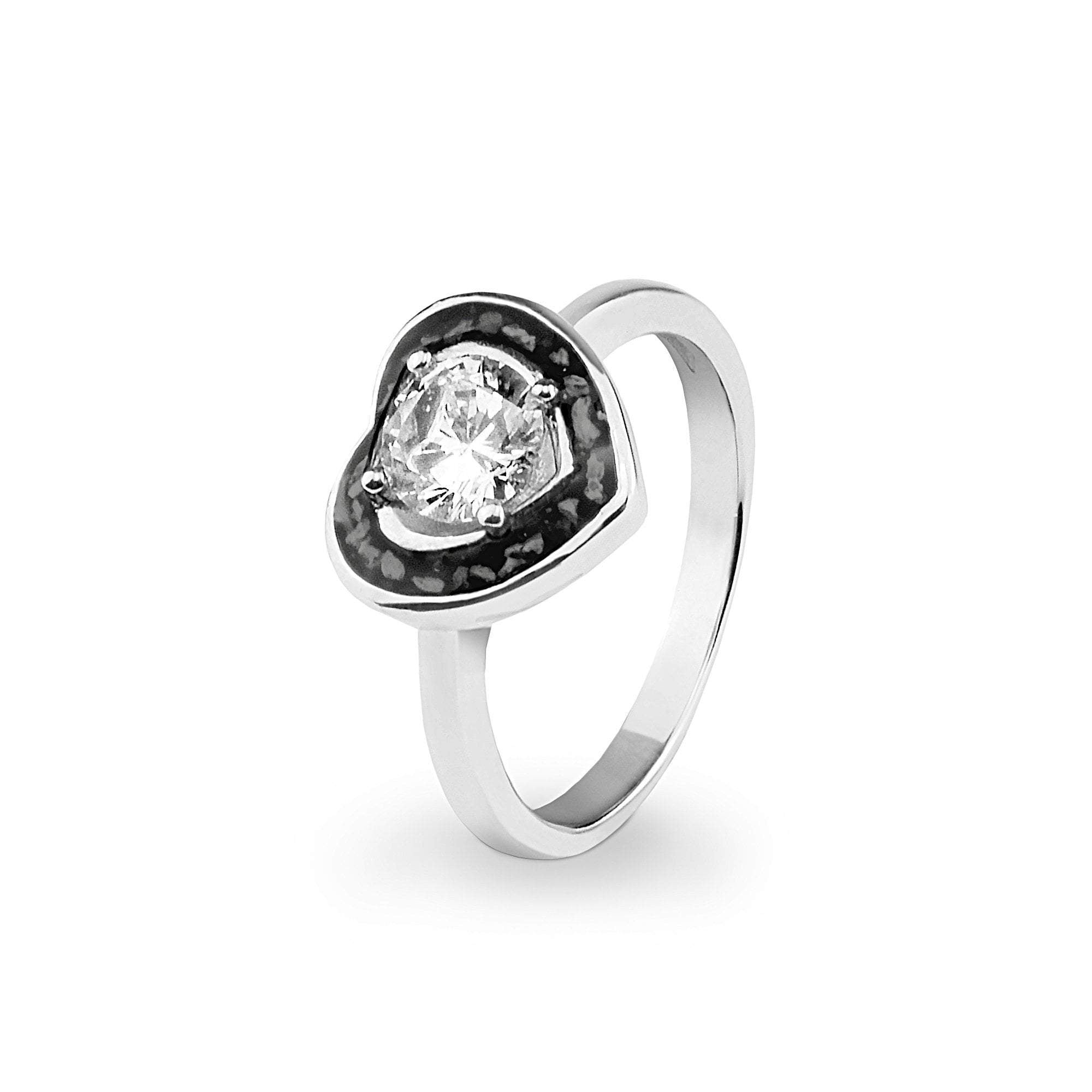 EverWith Ladies Beloved Memorial Ashes Ring with Fine Crystal - EverWith Memorial Jewellery - Trade