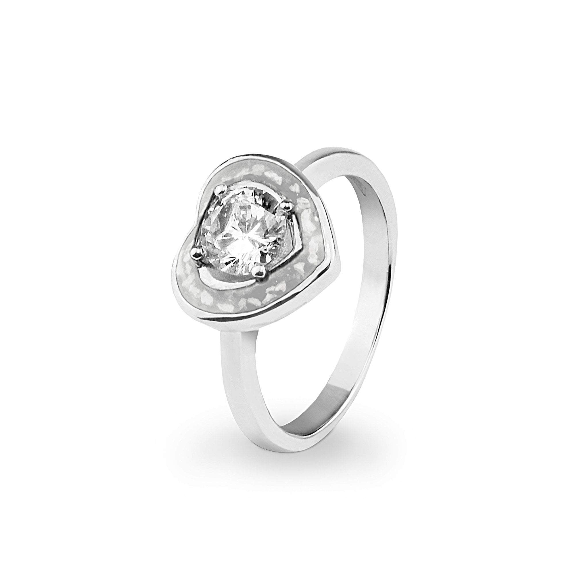 EverWith Ladies Beloved Memorial Ashes Ring with Fine Crystal - EverWith Memorial Jewellery - Trade