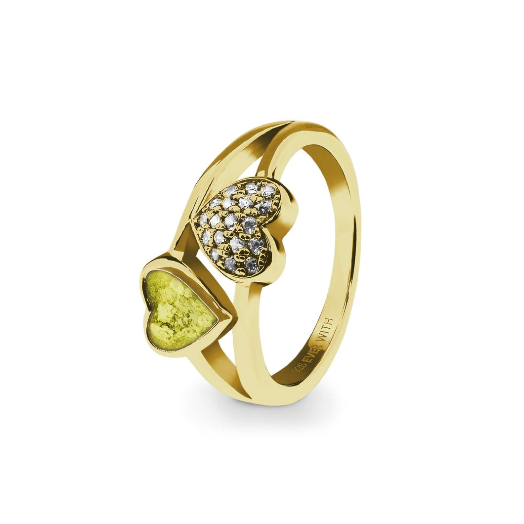 EverWith Ladies Cherish Memorial Ashes Ring with Fine Crystals - EverWith Memorial Jewellery - Trade