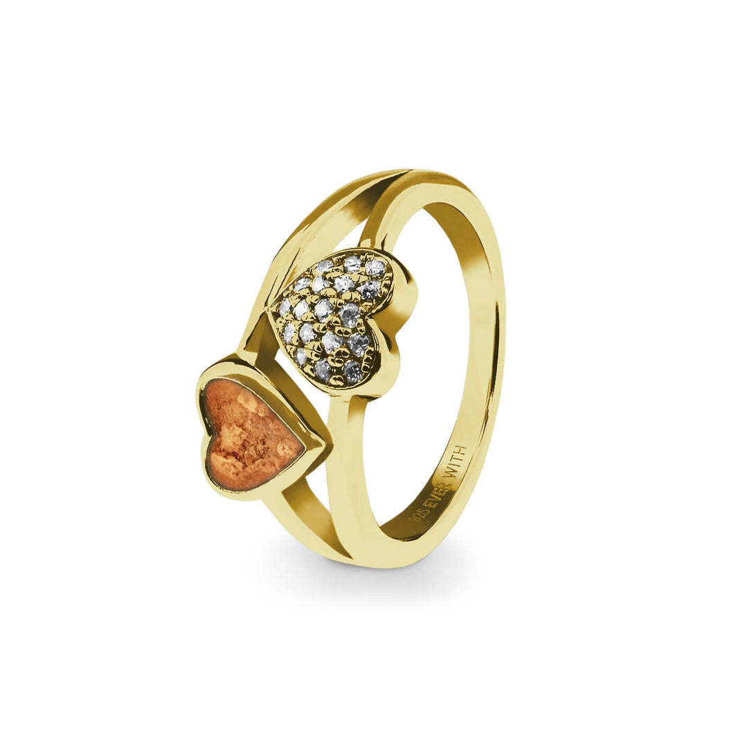 EverWith Ladies Cherish Memorial Ashes Ring with Fine Crystals - EverWith Memorial Jewellery - Trade