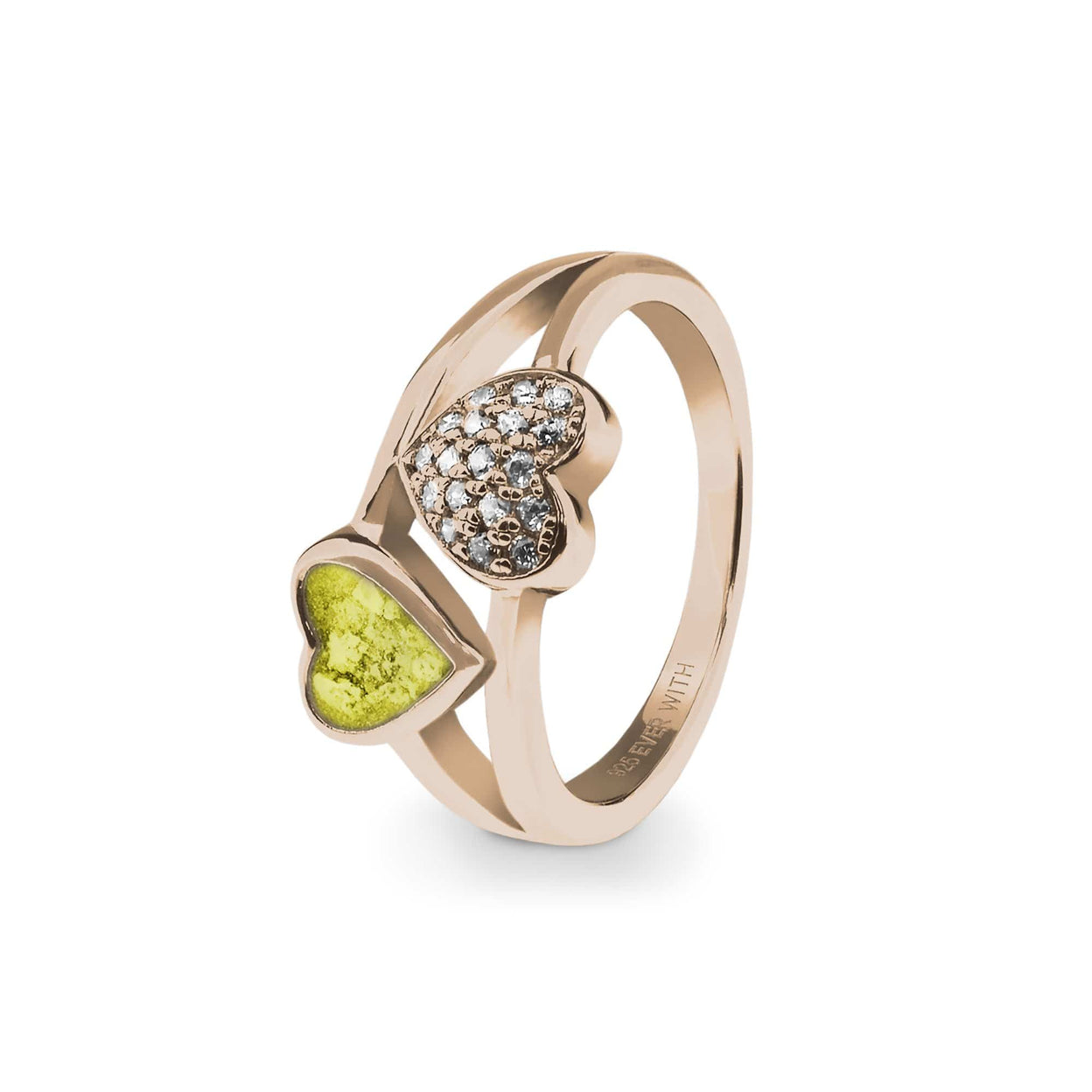 Load image into Gallery viewer, EverWith Ladies Cherish Memorial Ashes Ring with Fine Crystals - EverWith Memorial Jewellery - Trade