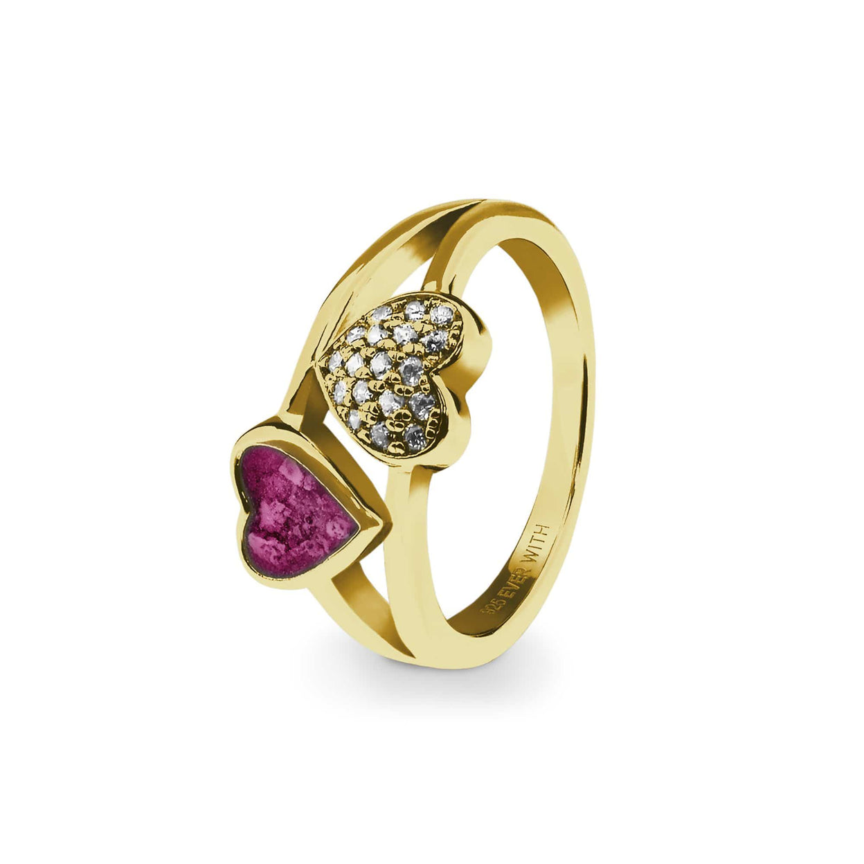 Load image into Gallery viewer, EverWith Ladies Cherish Memorial Ashes Ring with Fine Crystals - EverWith Memorial Jewellery - Trade