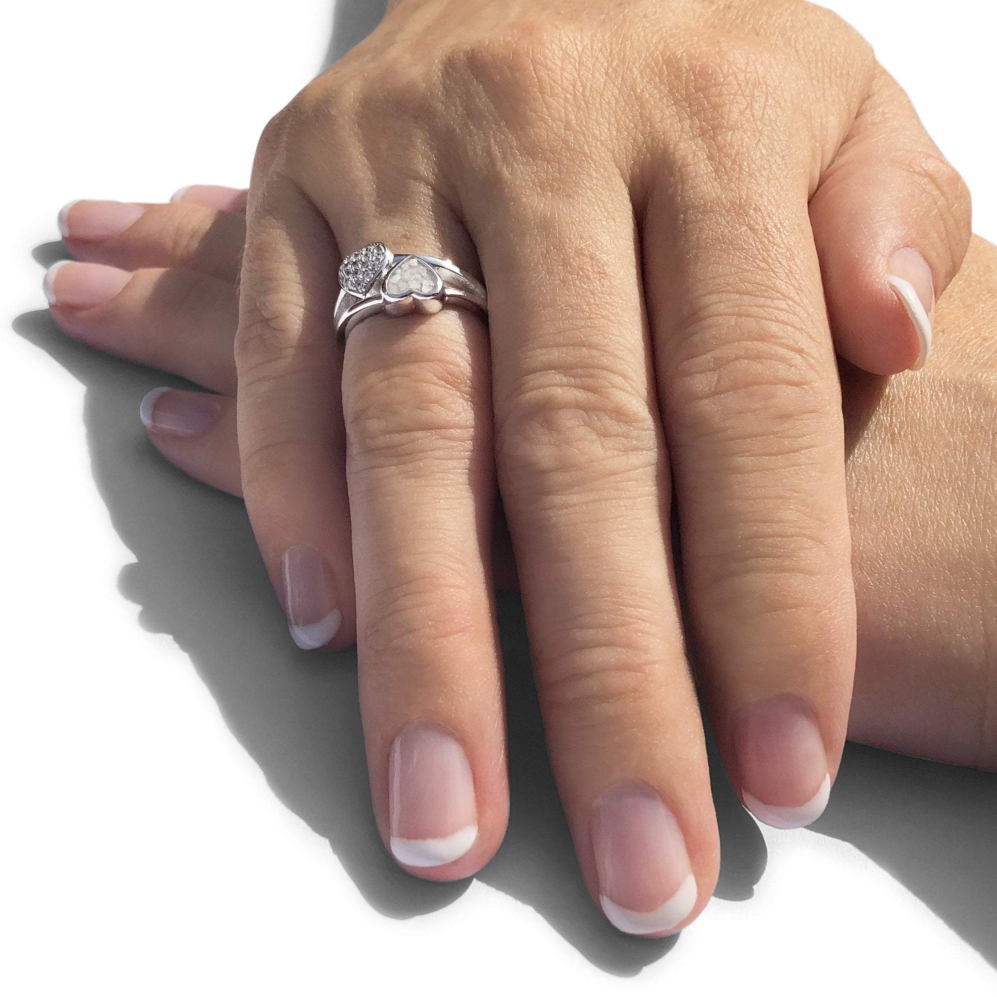 EverWith Ladies Cherish Memorial Ashes Ring with Fine Crystals - EverWith Memorial Jewellery - Trade