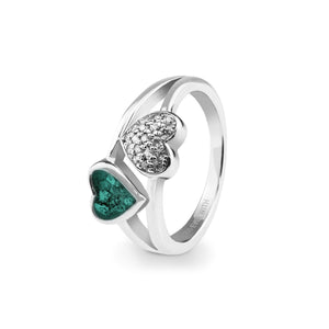 EverWith Ladies Cherish Memorial Ashes Ring with Fine Crystals - EverWith Memorial Jewellery - Trade