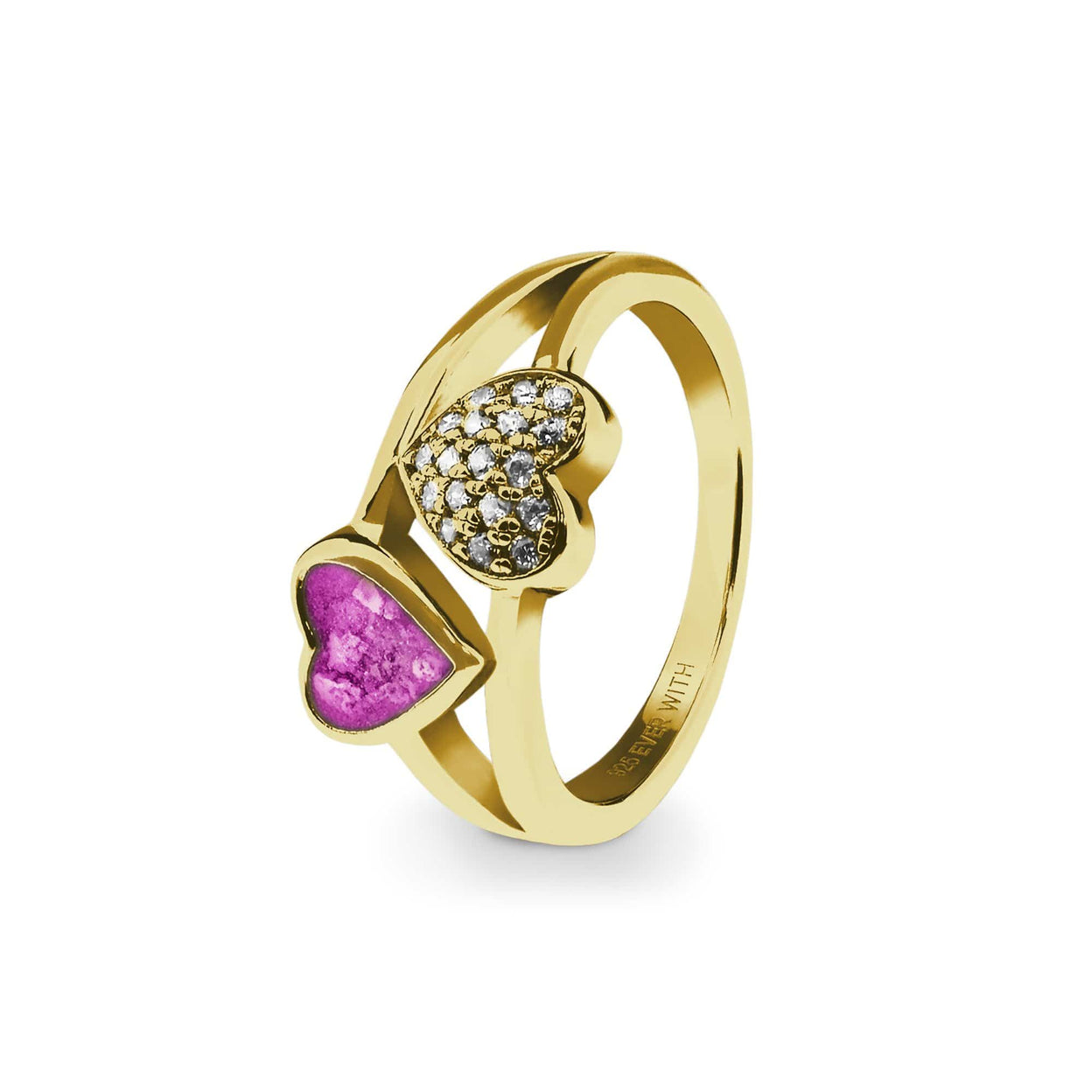 Load image into Gallery viewer, EverWith Ladies Cherish Memorial Ashes Ring with Fine Crystals - EverWith Memorial Jewellery - Trade