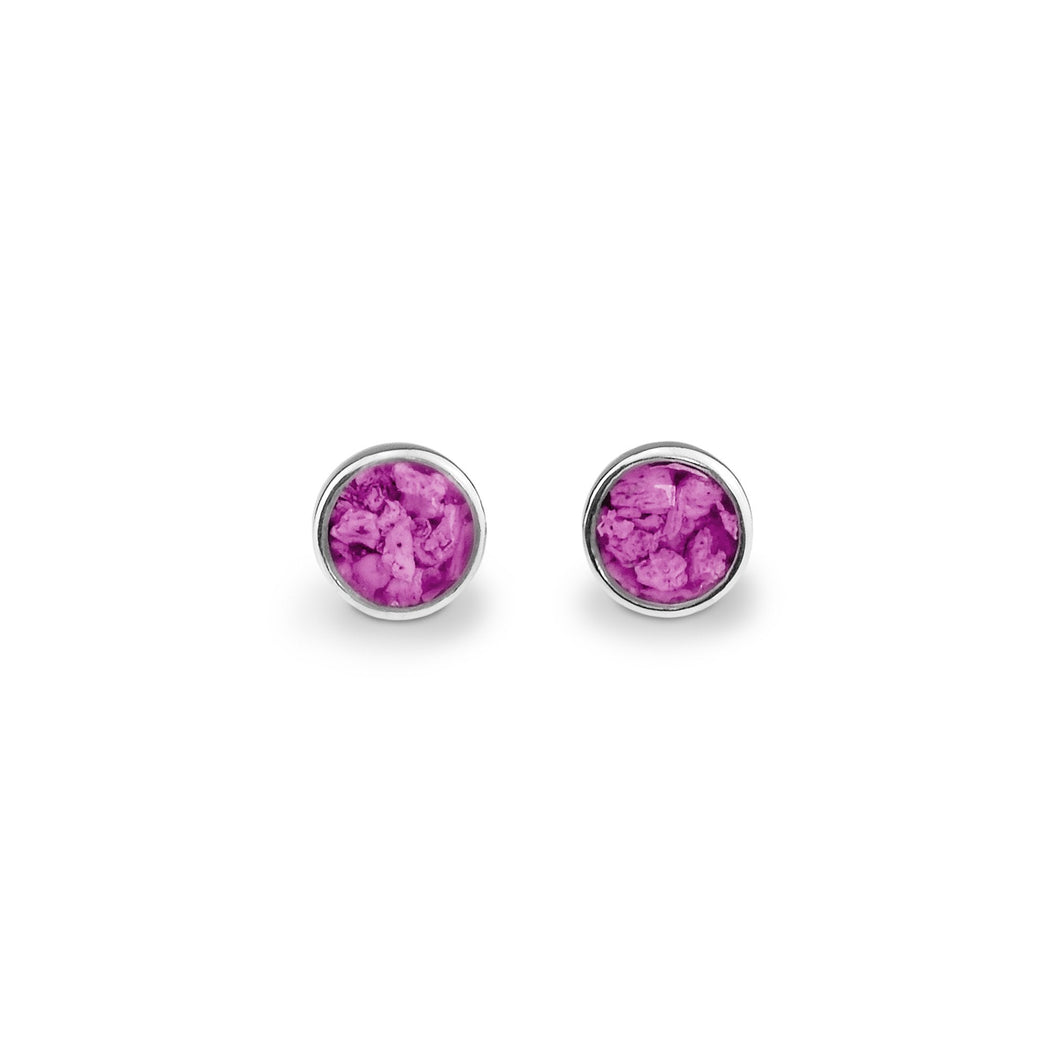 EverWith Ladies Classic Round Memorial Ashes Earrings - EverWith Memorial Jewellery - Trade