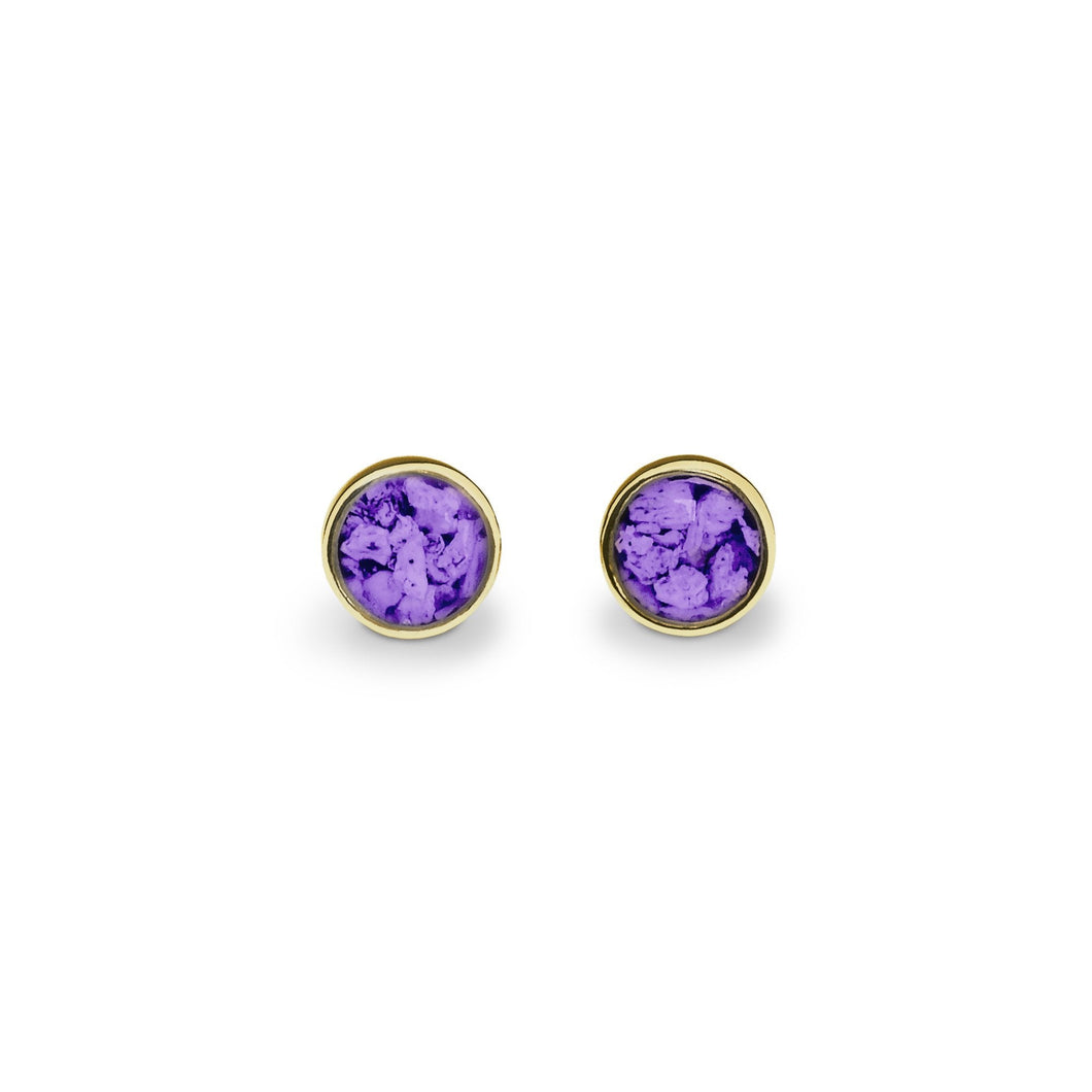 EverWith Ladies Classic Round Memorial Ashes Earrings - EverWith Memorial Jewellery - Trade