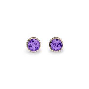 EverWith Ladies Classic Round Memorial Ashes Earrings - EverWith Memorial Jewellery - Trade
