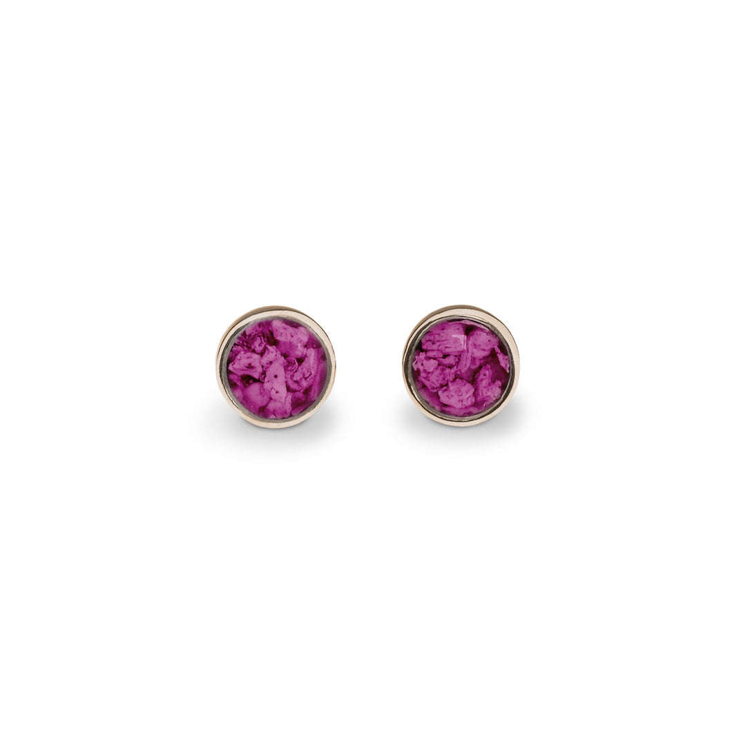 EverWith Ladies Classic Round Memorial Ashes Earrings - EverWith Memorial Jewellery - Trade