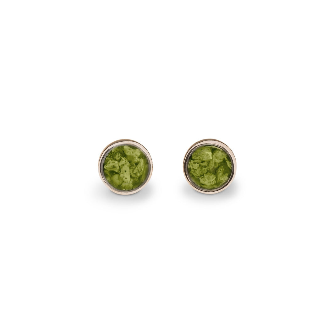 EverWith Ladies Classic Round Memorial Ashes Earrings - EverWith Memorial Jewellery - Trade