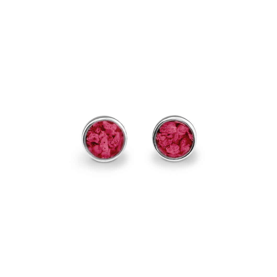 EverWith Ladies Classic Round Memorial Ashes Earrings - EverWith Memorial Jewellery - Trade