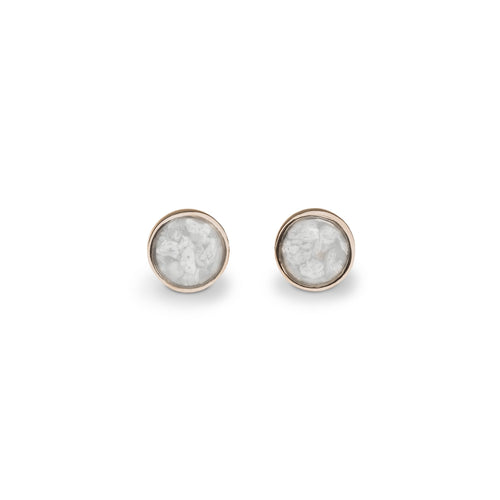 EverWith Ladies Classic Round Memorial Ashes Earrings - EverWith Memorial Jewellery - Trade