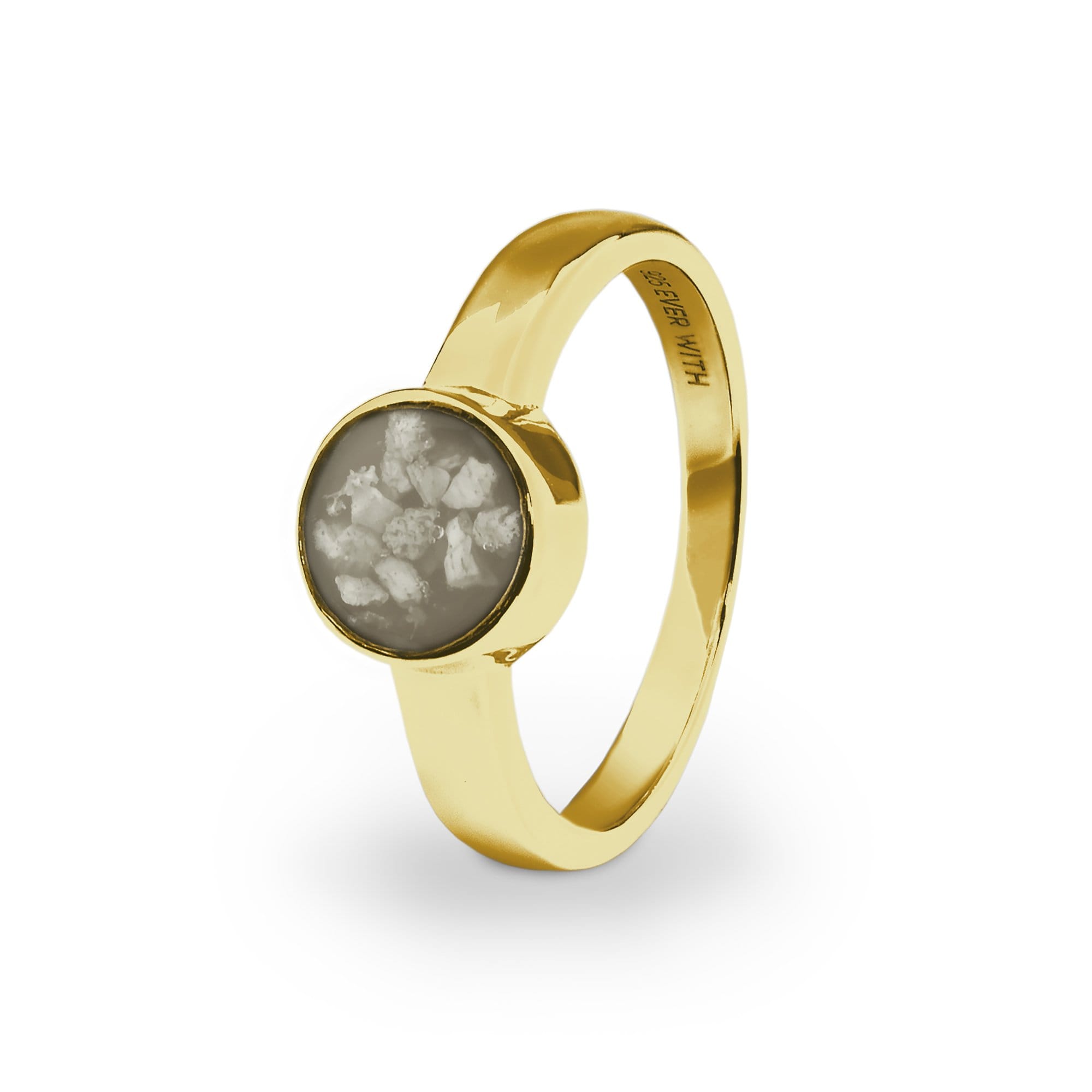 EverWith Ladies Classic Round Memorial Ashes Ring - EverWith Memorial Jewellery - Trade
