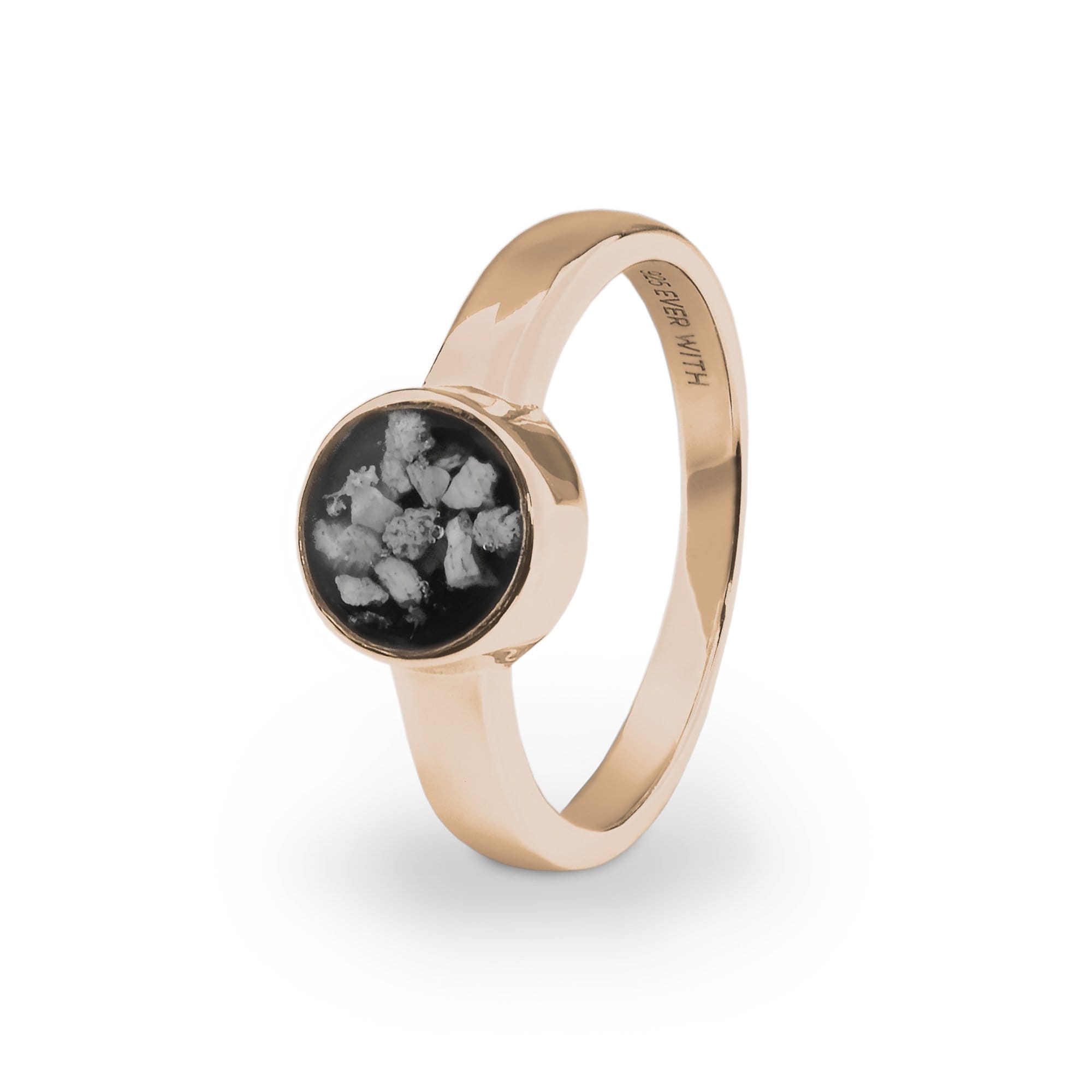 EverWith Ladies Classic Round Memorial Ashes Ring - EverWith Memorial Jewellery - Trade