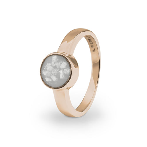 EverWith Ladies Classic Round Memorial Ashes Ring - EverWith Memorial Jewellery - Trade