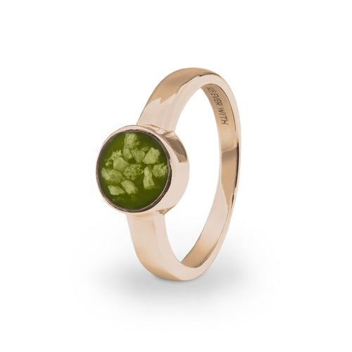 EverWith Ladies Classic Round Memorial Ashes Ring - EverWith Memorial Jewellery - Trade