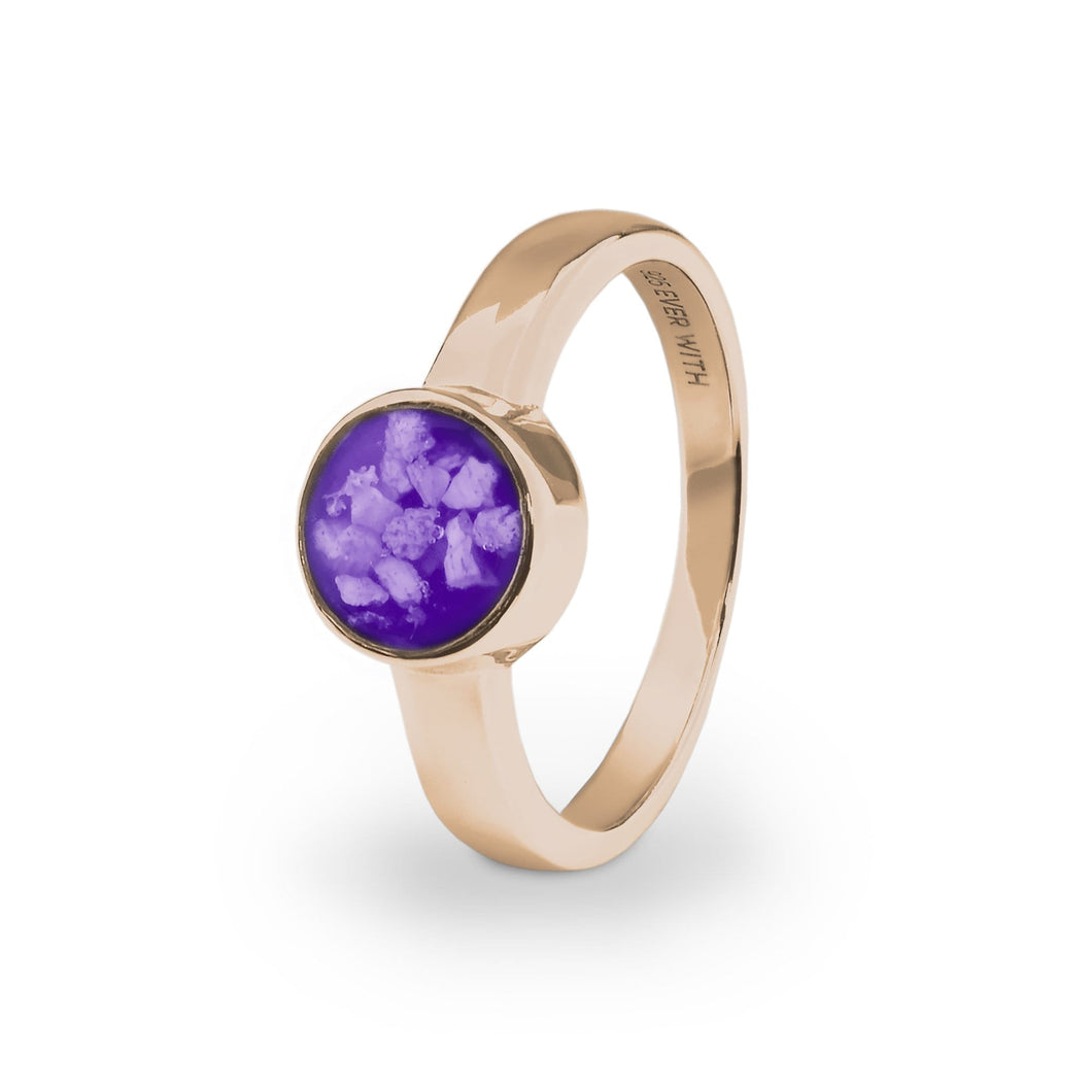 EverWith Ladies Classic Round Memorial Ashes Ring - EverWith Memorial Jewellery - Trade