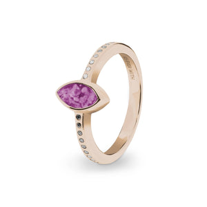 EverWith Ladies Deco Memorial Ashes Ring with Fine Crystals - EverWith Memorial Jewellery - Trade