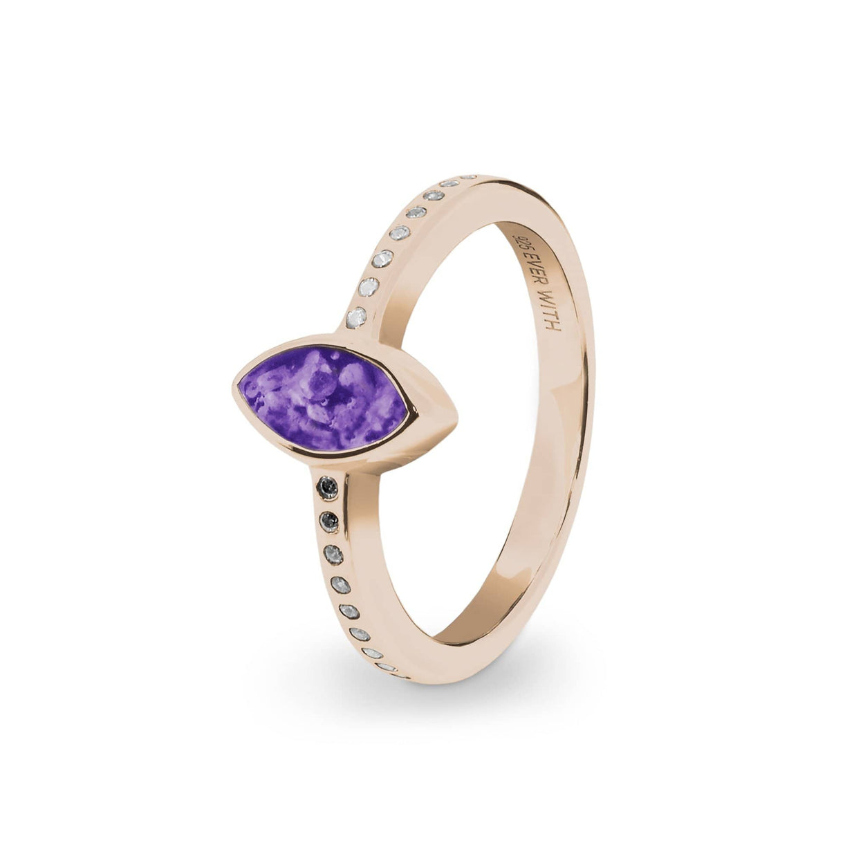 Load image into Gallery viewer, EverWith Ladies Deco Memorial Ashes Ring with Fine Crystals - EverWith Memorial Jewellery - Trade